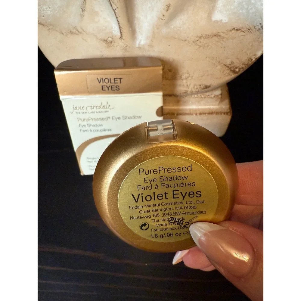 Jane Iredale PurePressed Eye Shadow Violet Eyes Purple Matte Mineral Single 1.8g